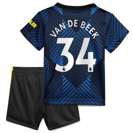 Billiga Fotbollströjor Manchester United Donny van de Beek 34 Barn Tredje tröja 2021/22 Kortärmad